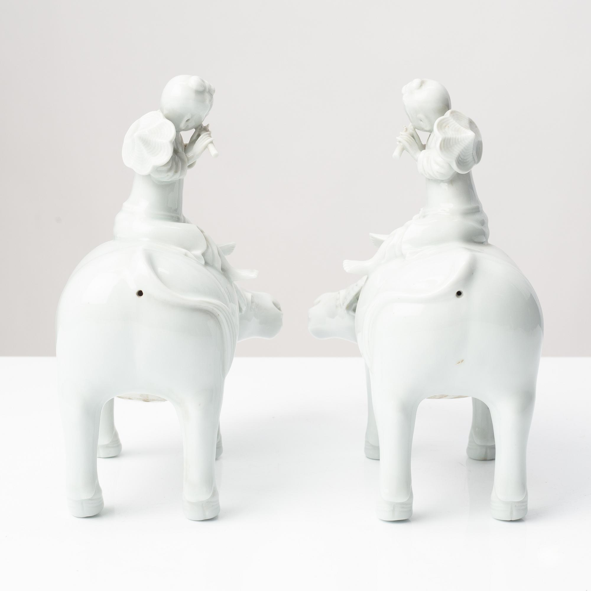 Figuriner, blanc de chine. Kina, 1900-tal.