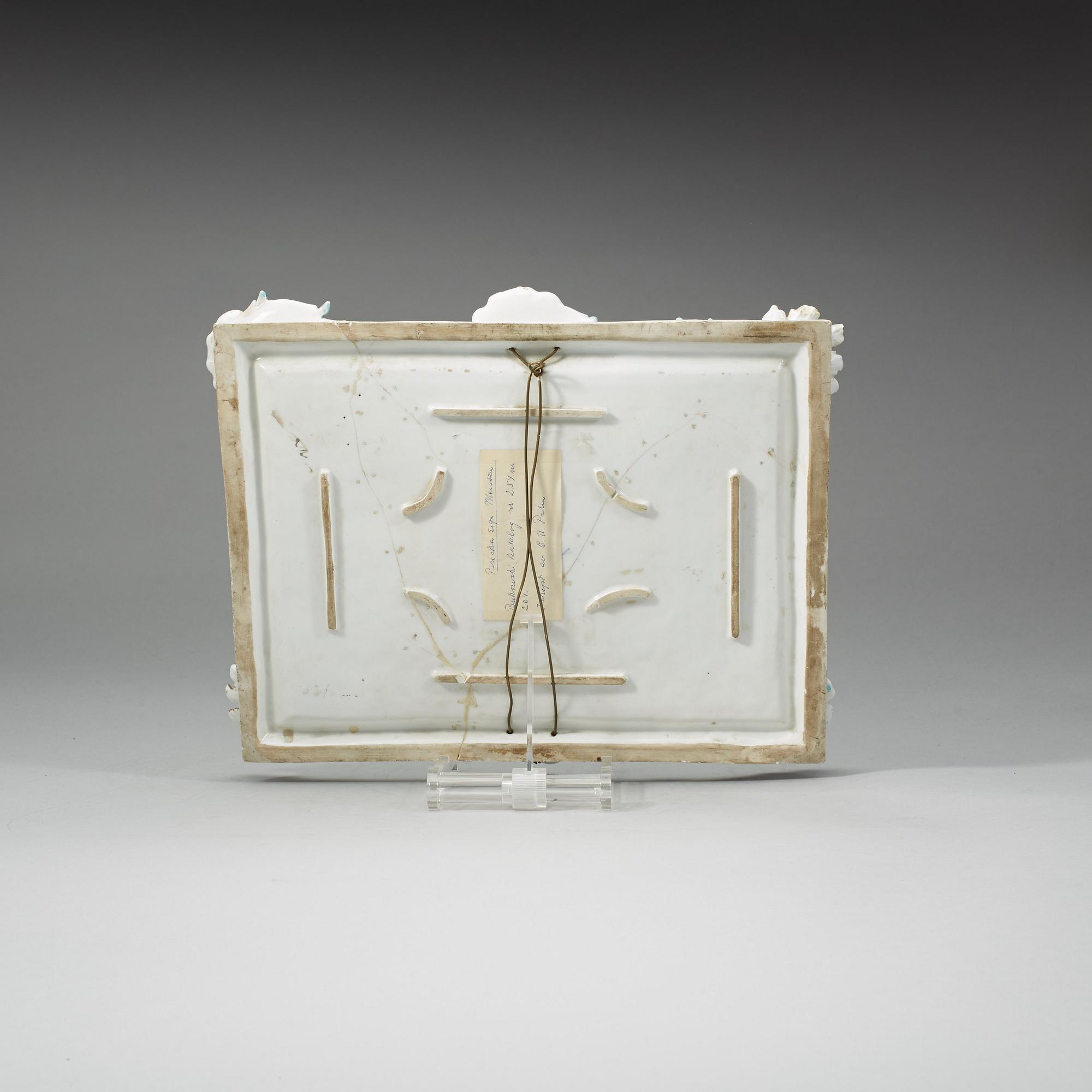 TAVLA, porslin. Meissen, 1700-tal.