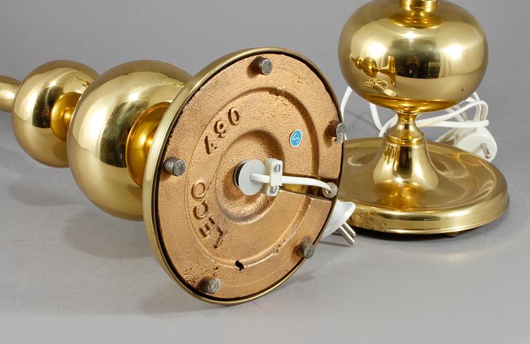 BORDSLAMPOR, ett par, LECO, 1900-talets andra hälft.