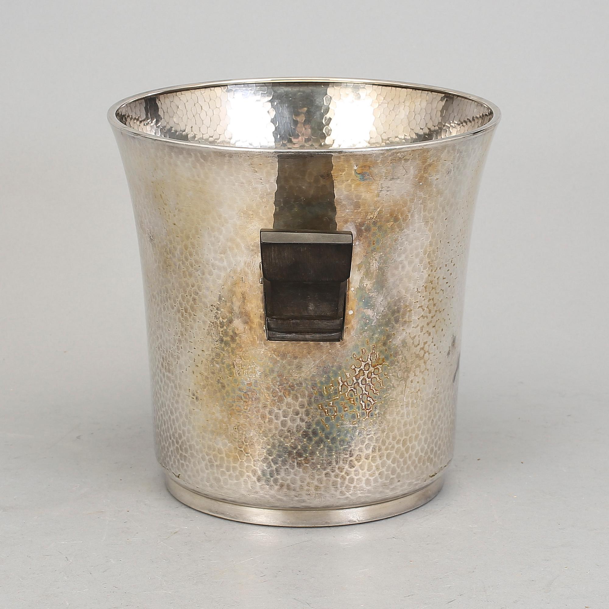 VINKYLARE, nysilver, art deco, märkt Qvist, 1900-talets andra kvartal.