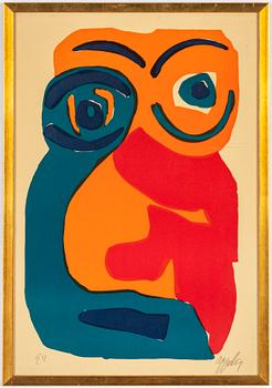 Karel Appel, färglitografi, 1969, signerad  epreuve d'artiste.