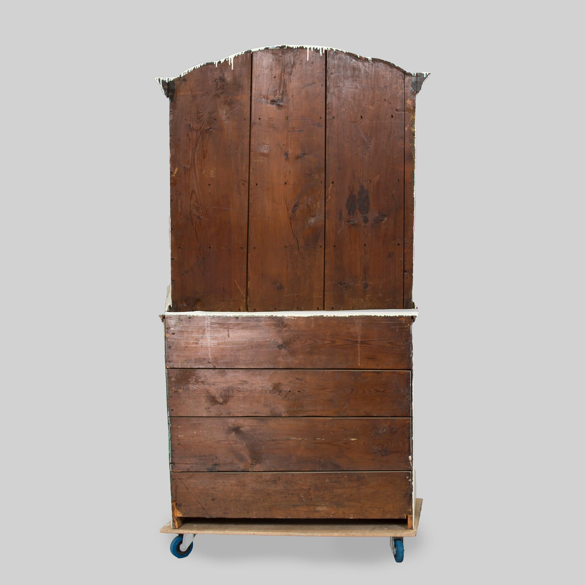 A Swedish Rococo cupboard, 18th century.