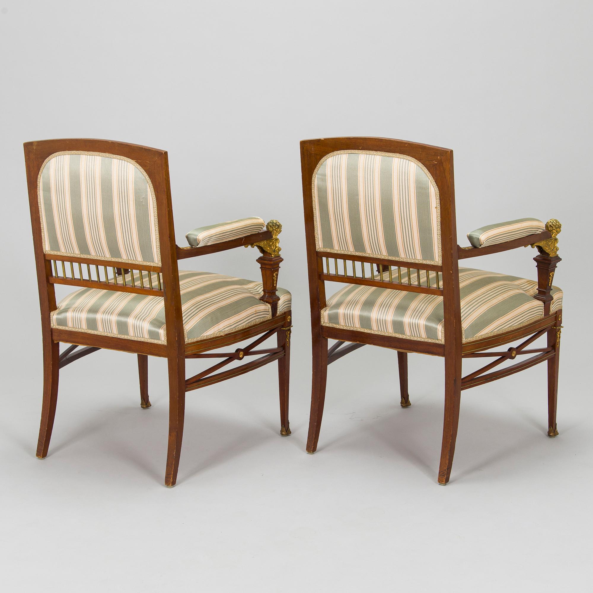 Möblemang, 8 delar, Empirestil, Ryssland, 1900-talets början.