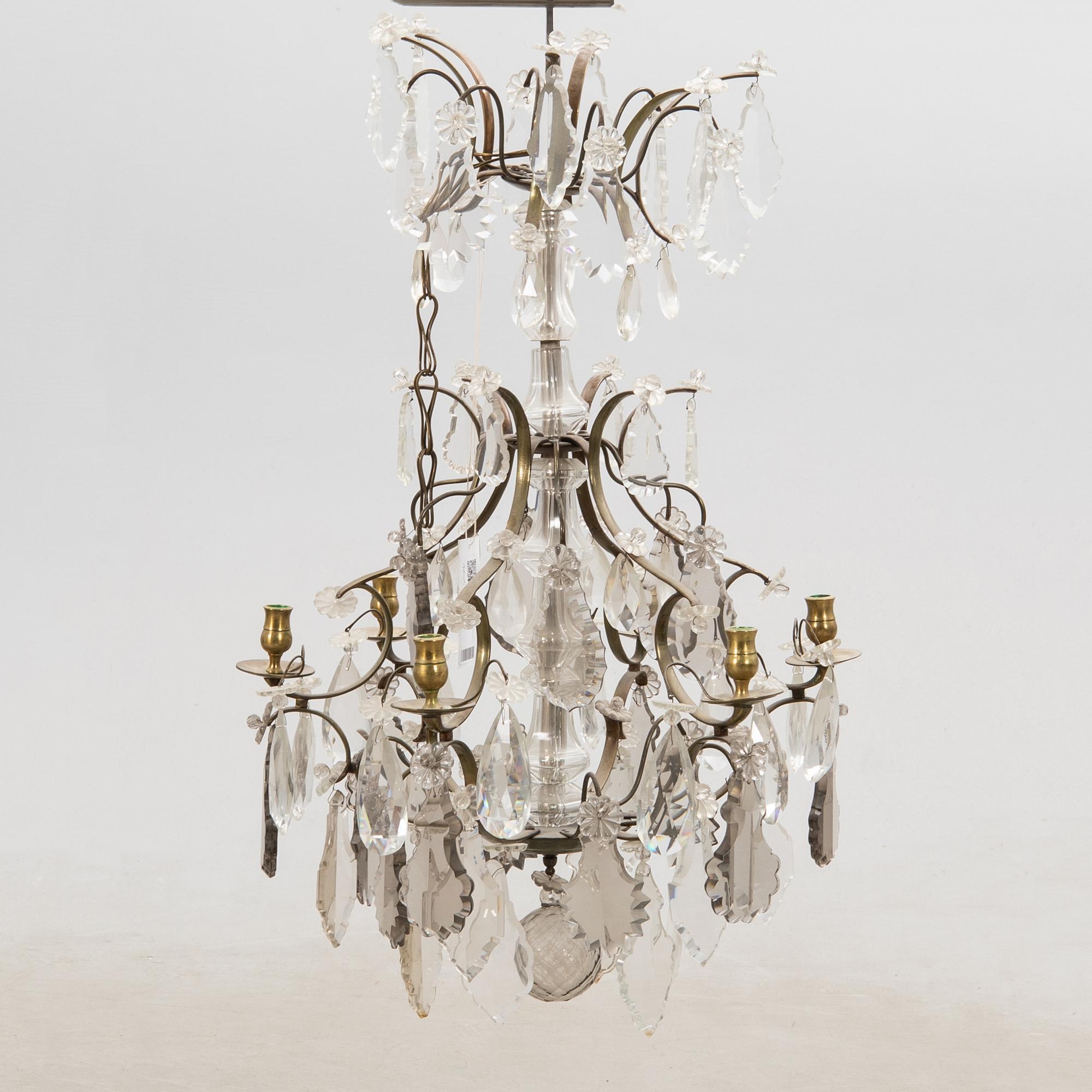 Chandelier Rococo style first half of the 20th century.