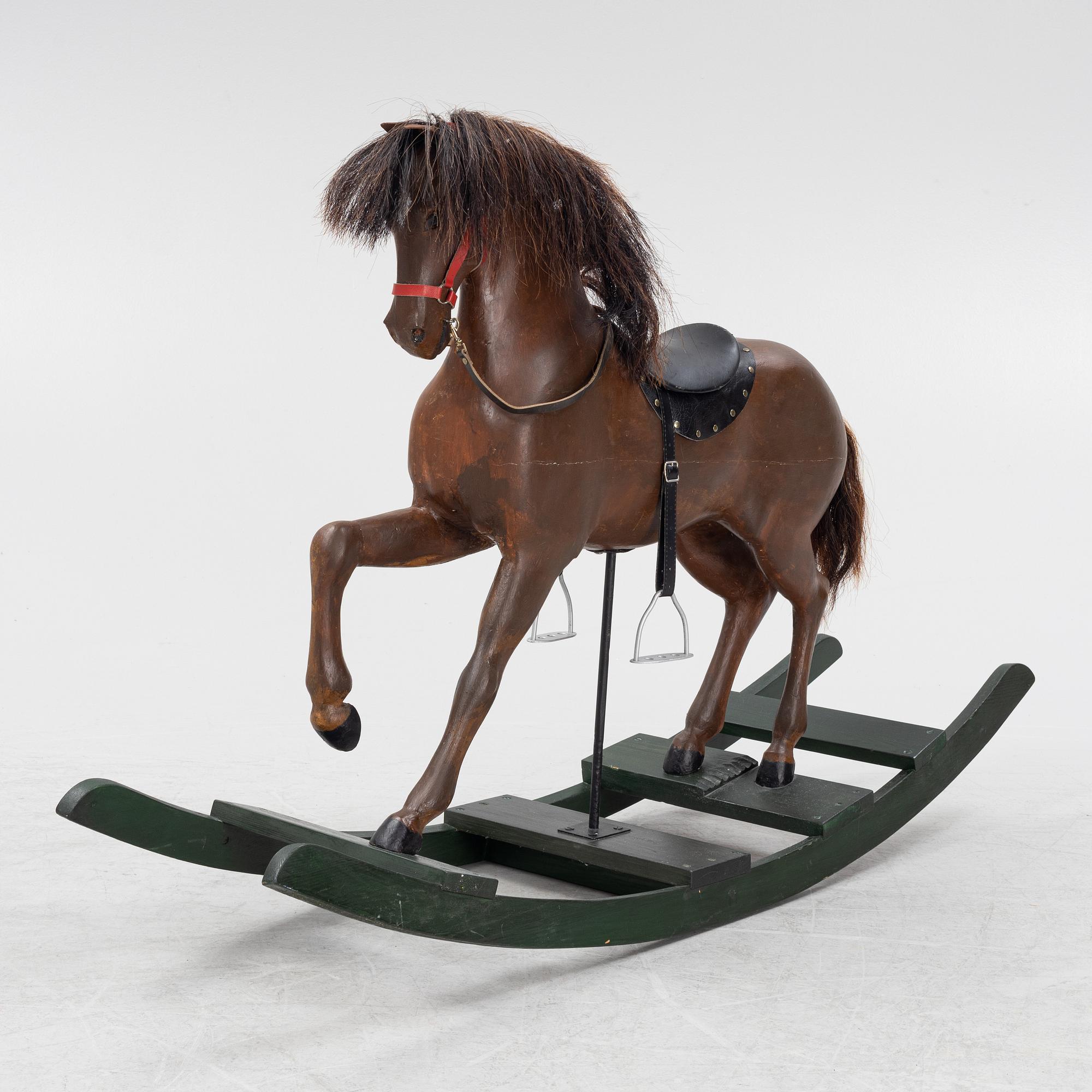An early 20th century rocking horse.