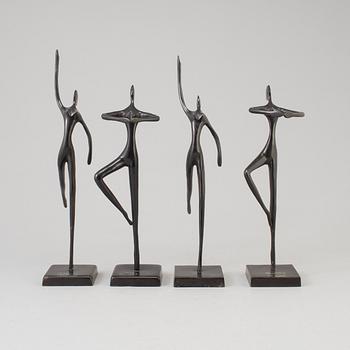 Four metal sculptures by Bodrul Khalique.