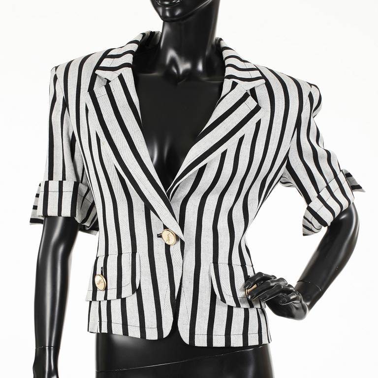 YVES SAINT LAURENT, a striped jacket.
