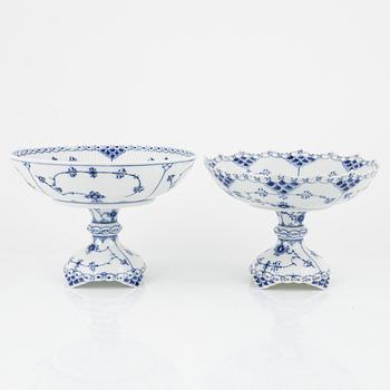 Royal Copenhagen, 4 porcelain pieces of 'Musselmalet', Denmark.
