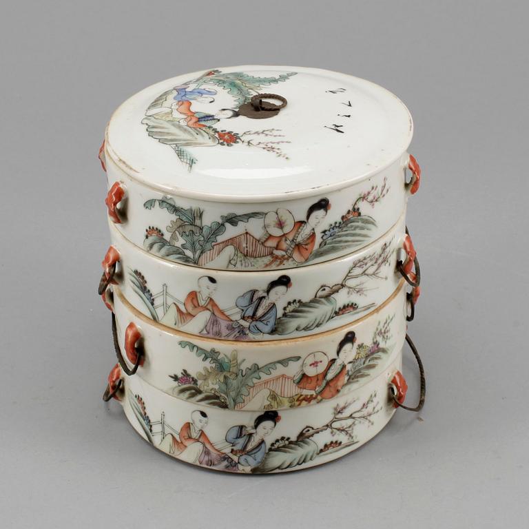 MATLÅDA, porslin, Kina, 1900-tal.