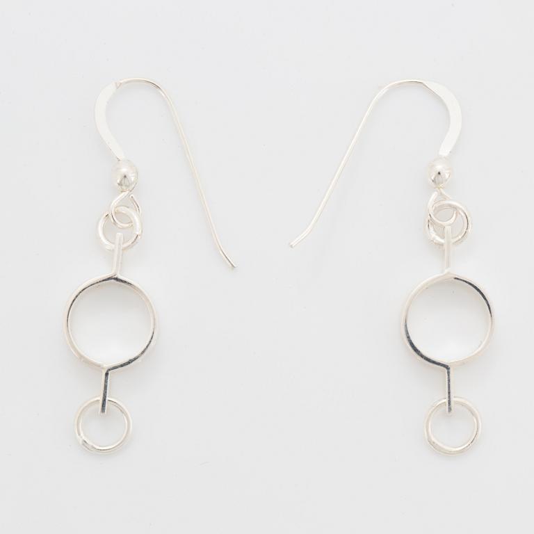 A pair of Jorma Laine earrings in silver.