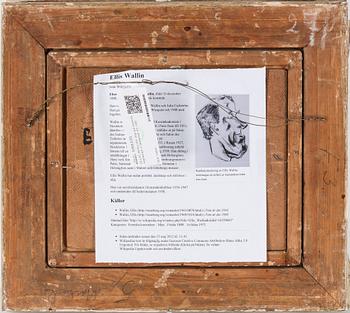 ELLIS WALLIN, olja på pannå, signerad o daterad-47.