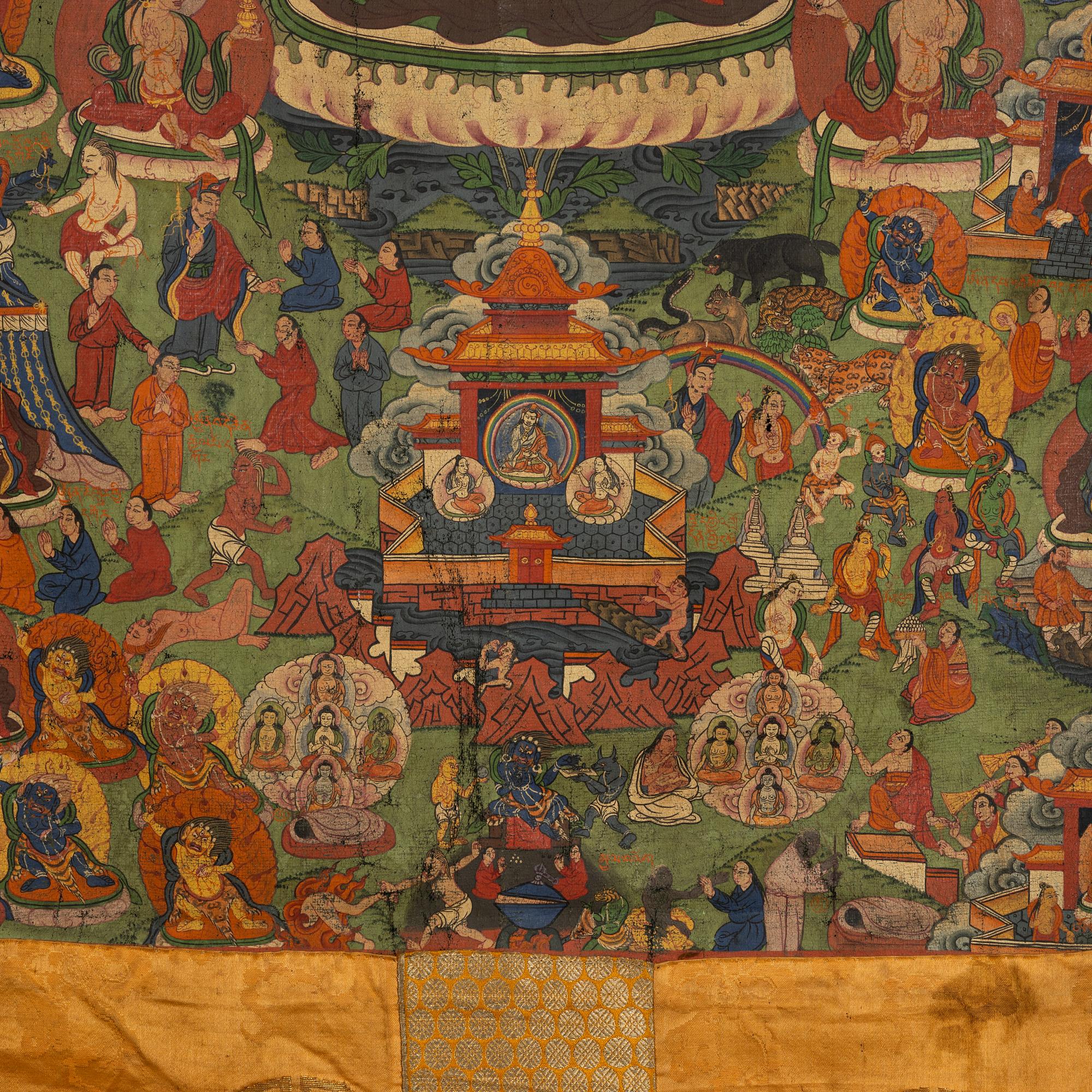 A Thangka of Padmasambhava, Tibet, 20th century.