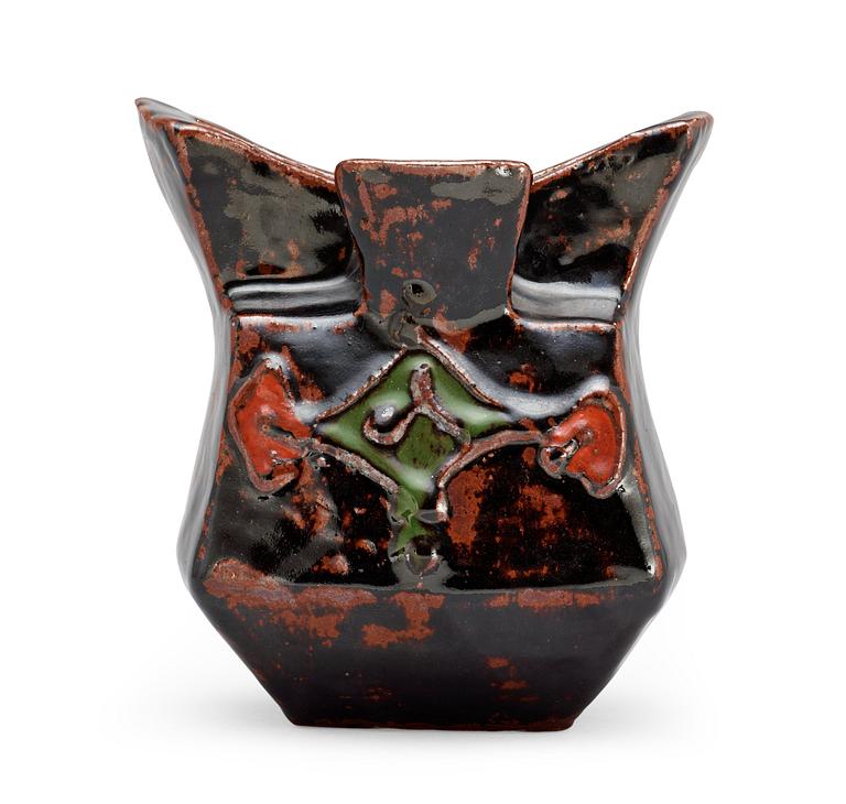 A Japanese stoneware vase, possibly by Shoji Hamada, 1950's.