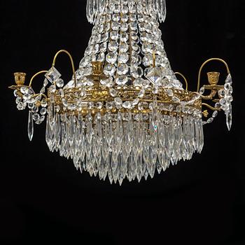 A Gustavian style chandelier, second half of the 20th Century.