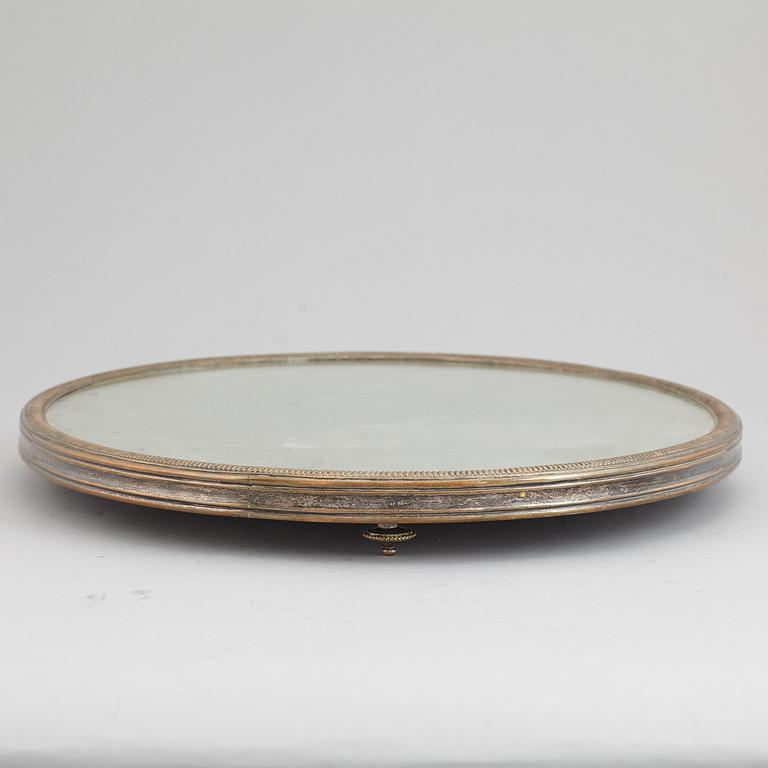 A argent hache table top, England, circa 1900.