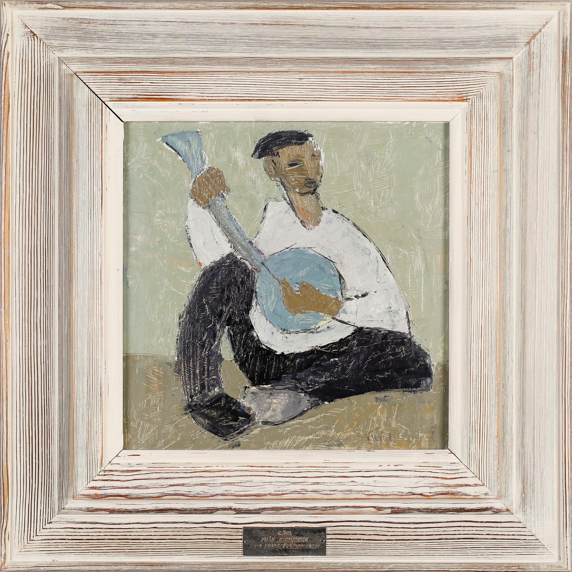 STIG ERIK THIDERMAN, olja på pannå, otydligt signerad.