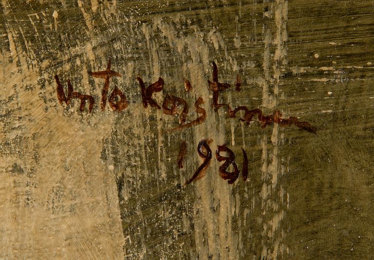 Unto Koistinen, olja på pannå, signerad och daterad -81.
