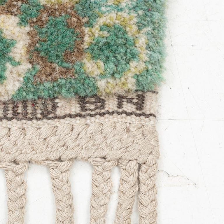 Barbro Nilsson, a carpet, "Gröningen ljus", knotted pile, ca 129 x 74 cm, signed AB MMF BN.