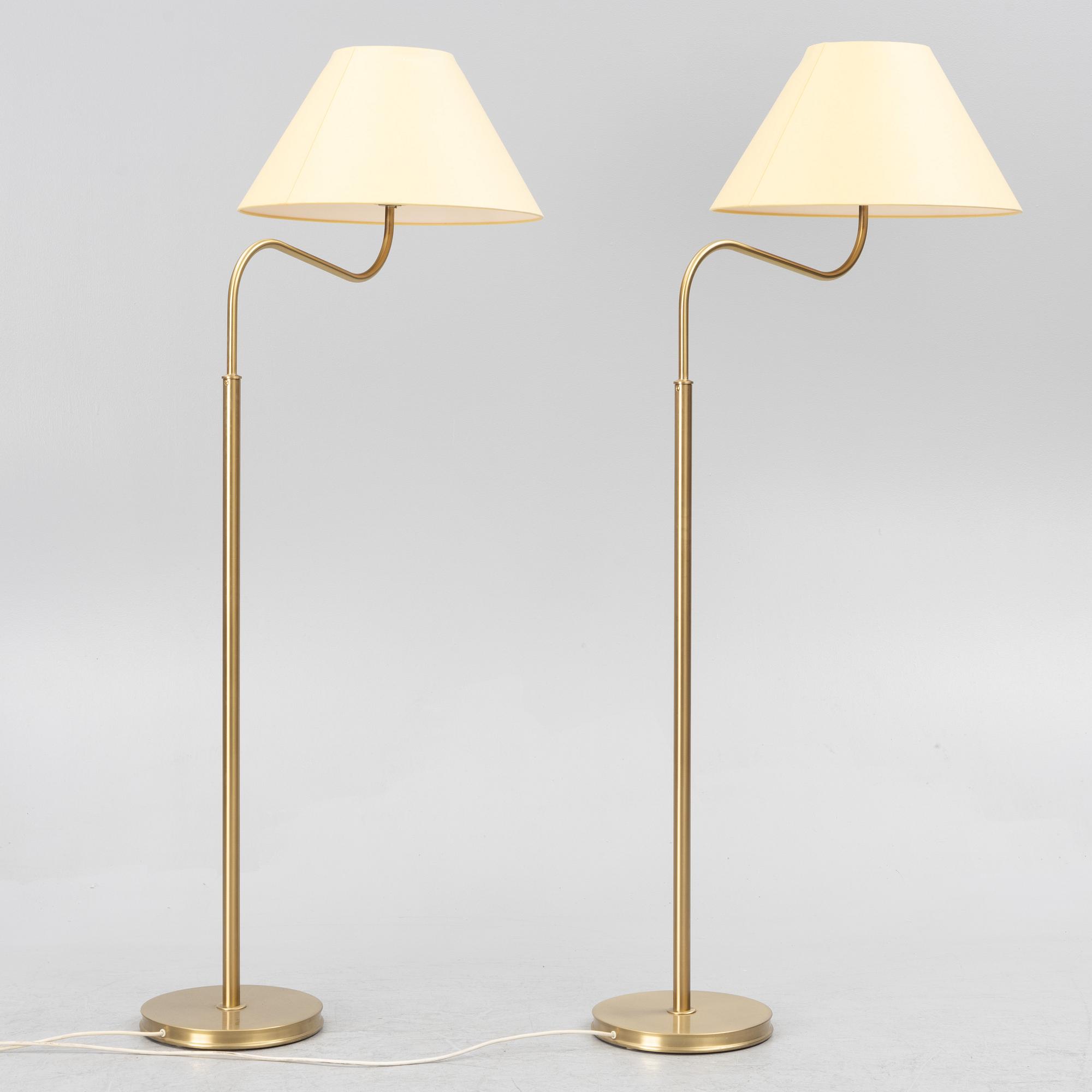 Josef Frank, a pair of floor lamps, model '2368/2148', Firma Svenskt Tenn.