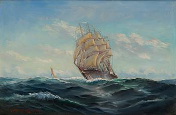 Alexander Wilhelms, Sailing ship at the sea.