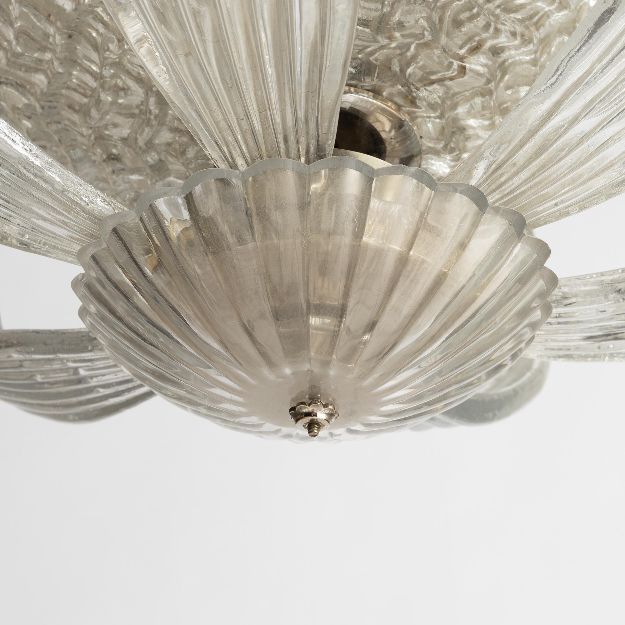 Fritz Kurz, Ceiling lamp, model KD 897/1, Orrefors, 1940s.