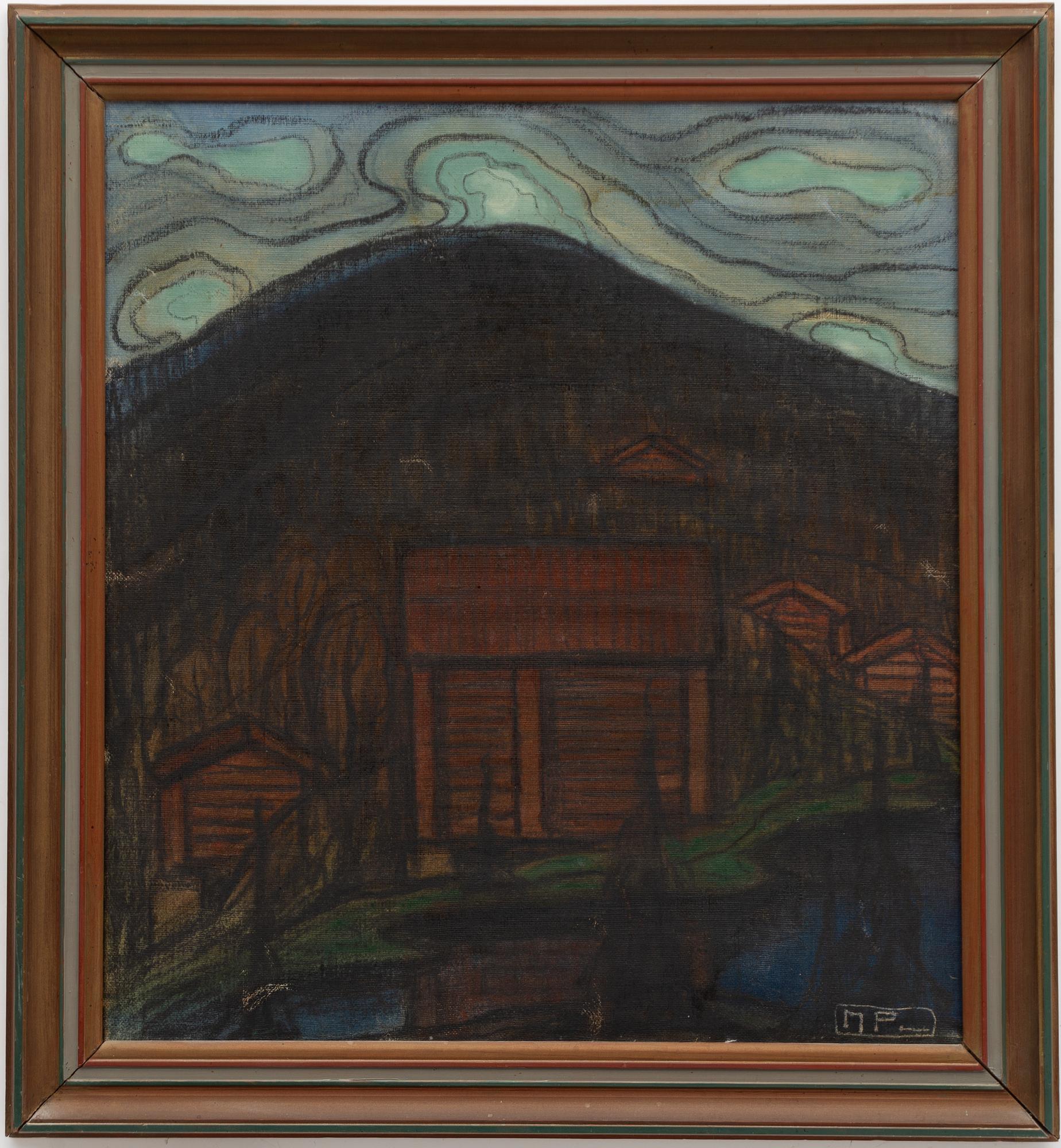 Maria Fröberg, Twilight over the Mountain Farm.