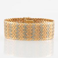Armband, 18K trefärgat guld, Italien.