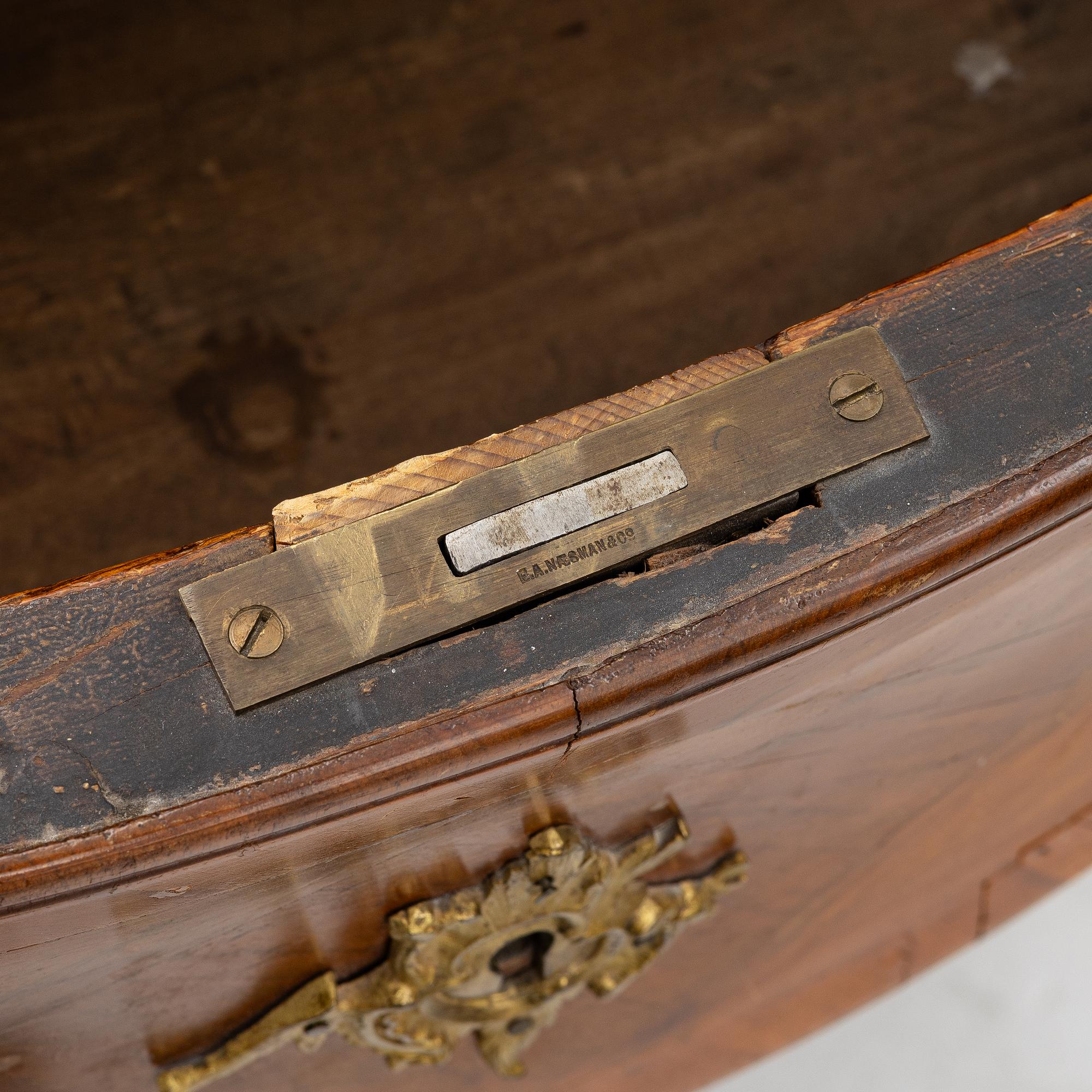 A rococo commode by S. J. Wilhelm (master in Stockholm 1759-82).