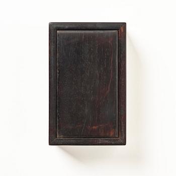 A well carved box with cover and brush pot, China, presumably Republic.