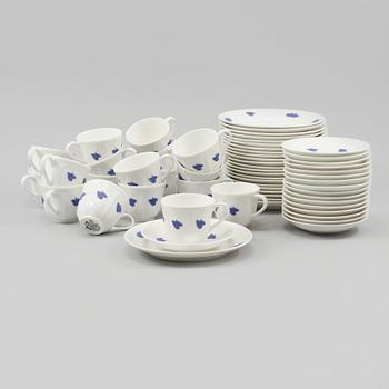 KAFFESERVIS, 40 delar, porslin, "Blå Blom", Gustavsberg, 1900-talets andra hälft.