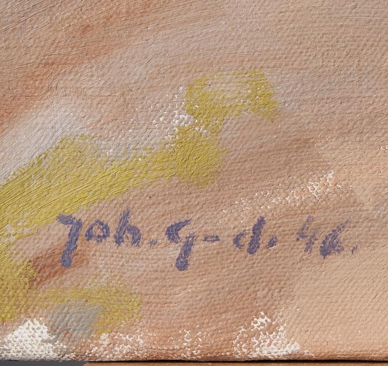 JOHANNES GEBHARD, öljy kankaalle, signeerattu ja päivätty Joh. Geb. 46.