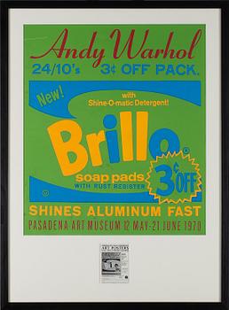 ANDY WARHOL, efter, affisch, "Brillo".