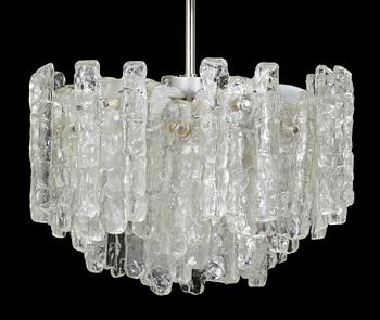 TAKLAMPA, "Ice block chandelier", J.T Design, Kalmar, Österrike, 1960-tal. Höjd ca 70 cm.