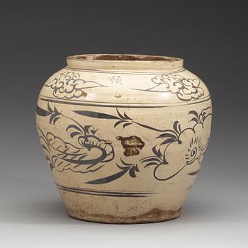 A Cizhou or Cizhou-type ware wine jar, Song/Yuan dynasty (960-1368).