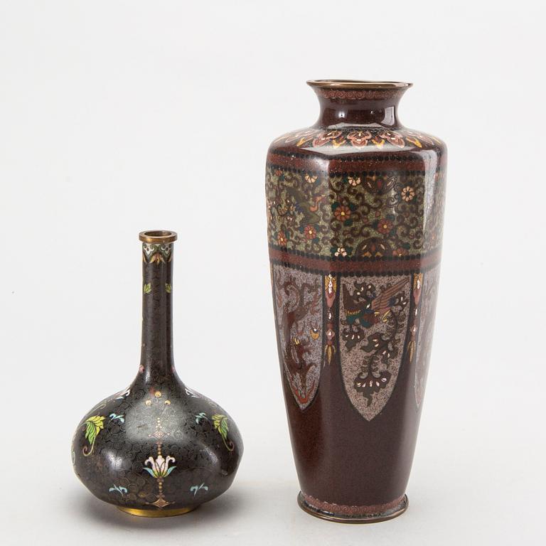 VASER 2 st, Japan Meiji (1868-1912) cloisonné.