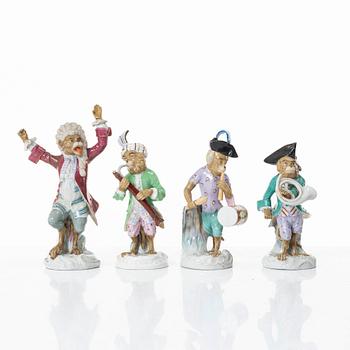Figurines, 8 pcs, porcelain, Germany, 19th century.