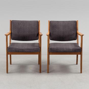 A pair of armchairs by Karl Erik Ekselius, JOC, Vetlanda, 20th century.