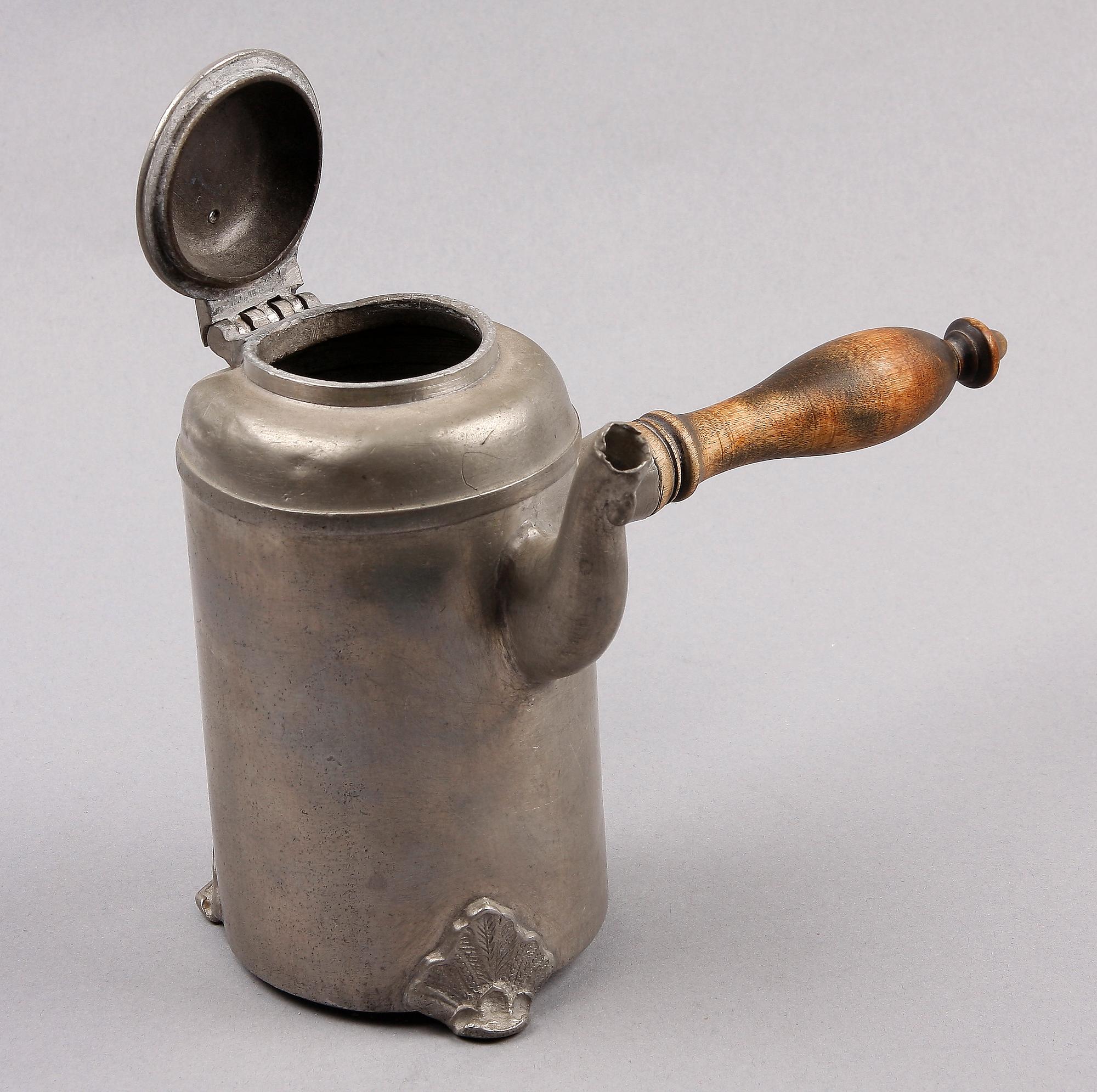 KAFFEKANNA, tenn, otydl stämplar Sverige, 1800-tal.