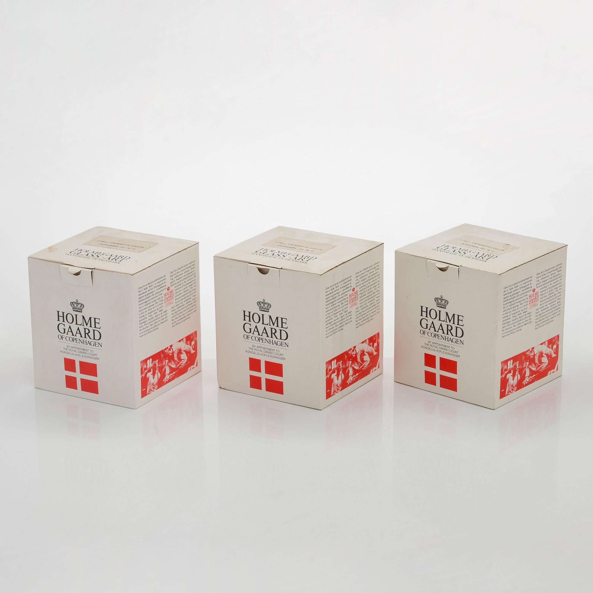 Michael Bang, six flower pots, Holmegaard, Denmark.