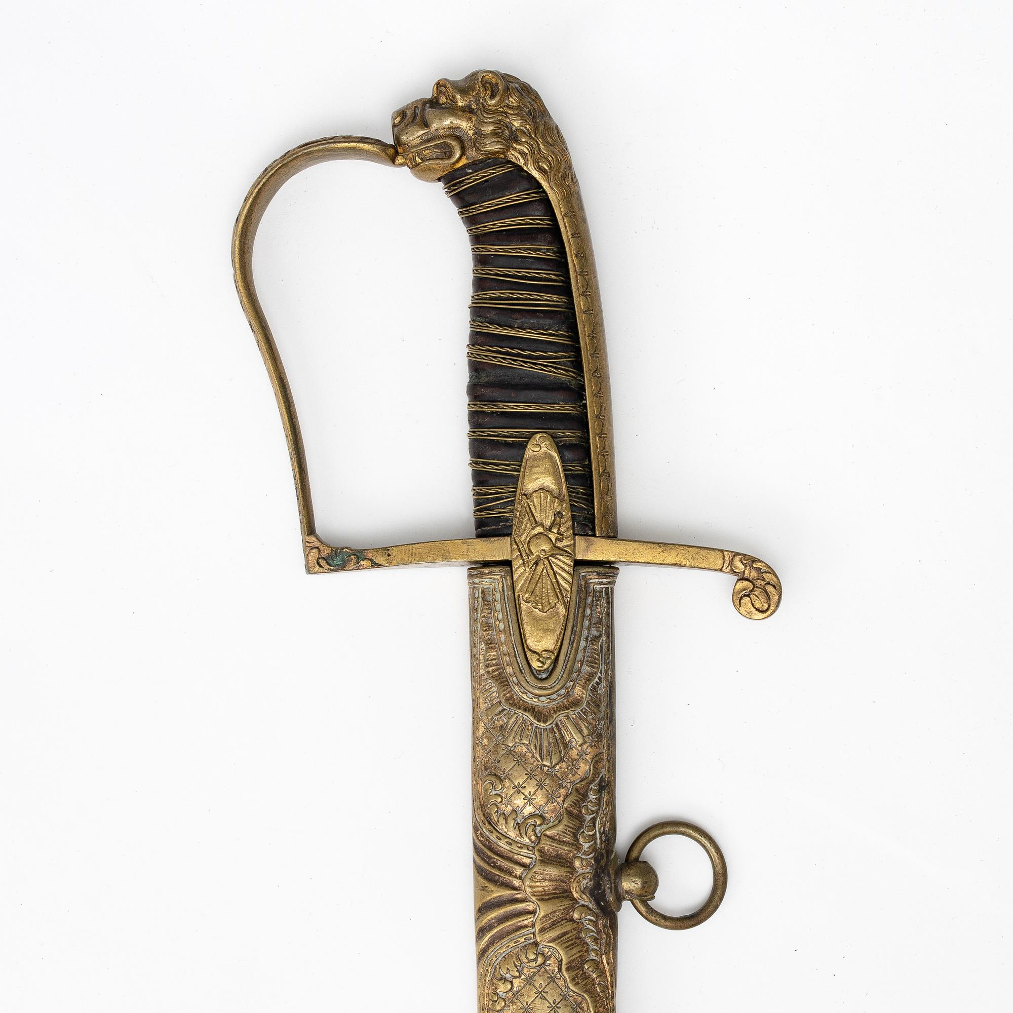 Saber, Swedish, for officer, early 19th century.