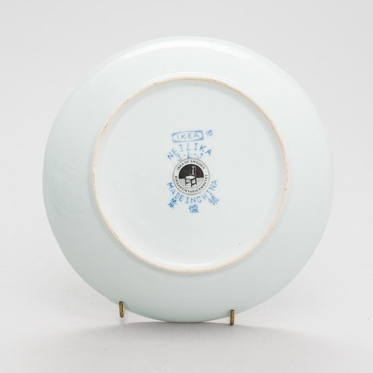 A 12-piece porcelain tableware, 'Nejlika', IKEA, from IKEA's 18th Century series from 1990's.
