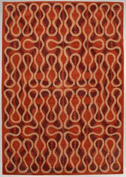 A CARPET, "Squiggle Orange", Vivienne Westwood för  The Rug Company, ca 275 x 187 cm.