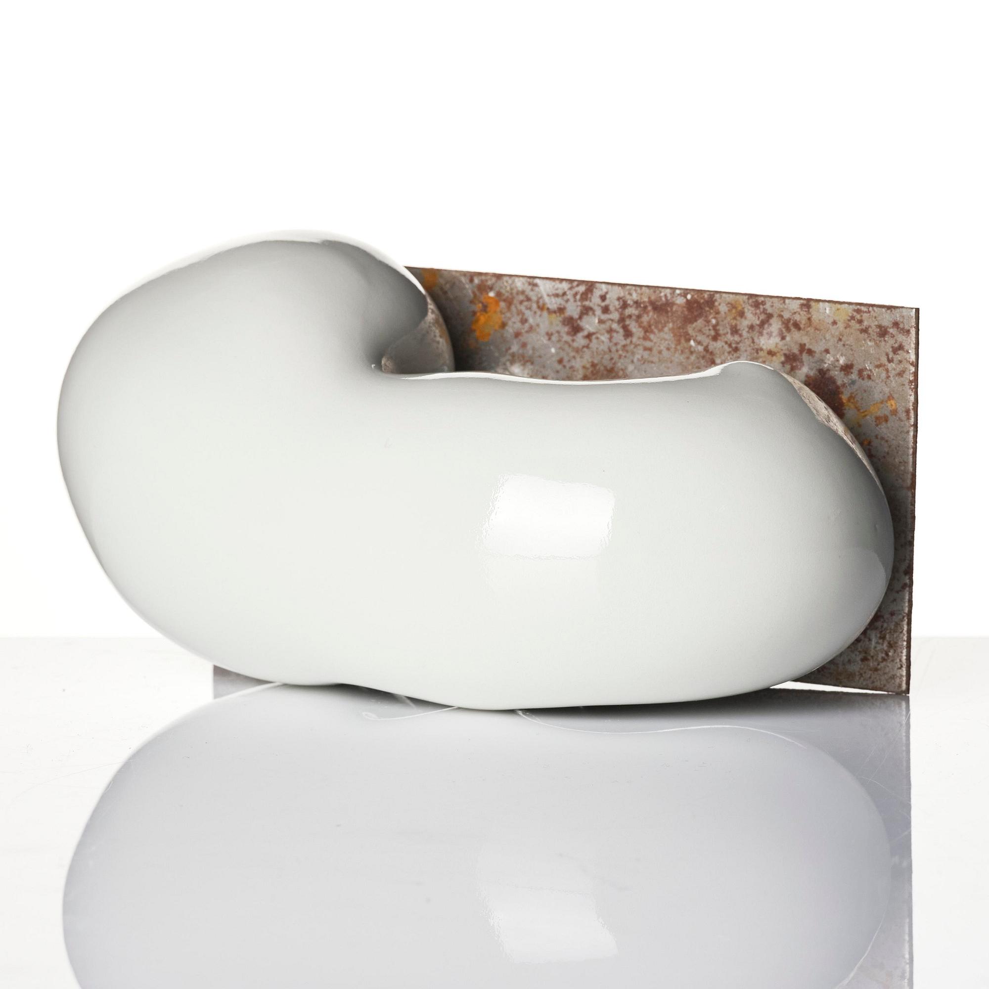 Mårten Medbo, a porcelain wall sculpture, executed in his studio, 1997.
