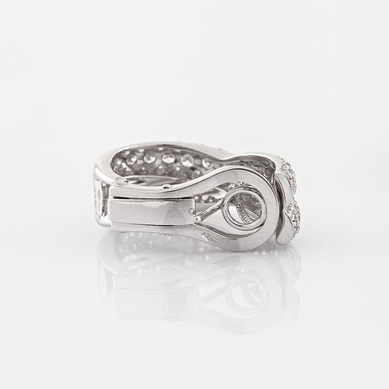 EARRINGS, A pair of brilliant cut diamond earrings 3.06 ct.