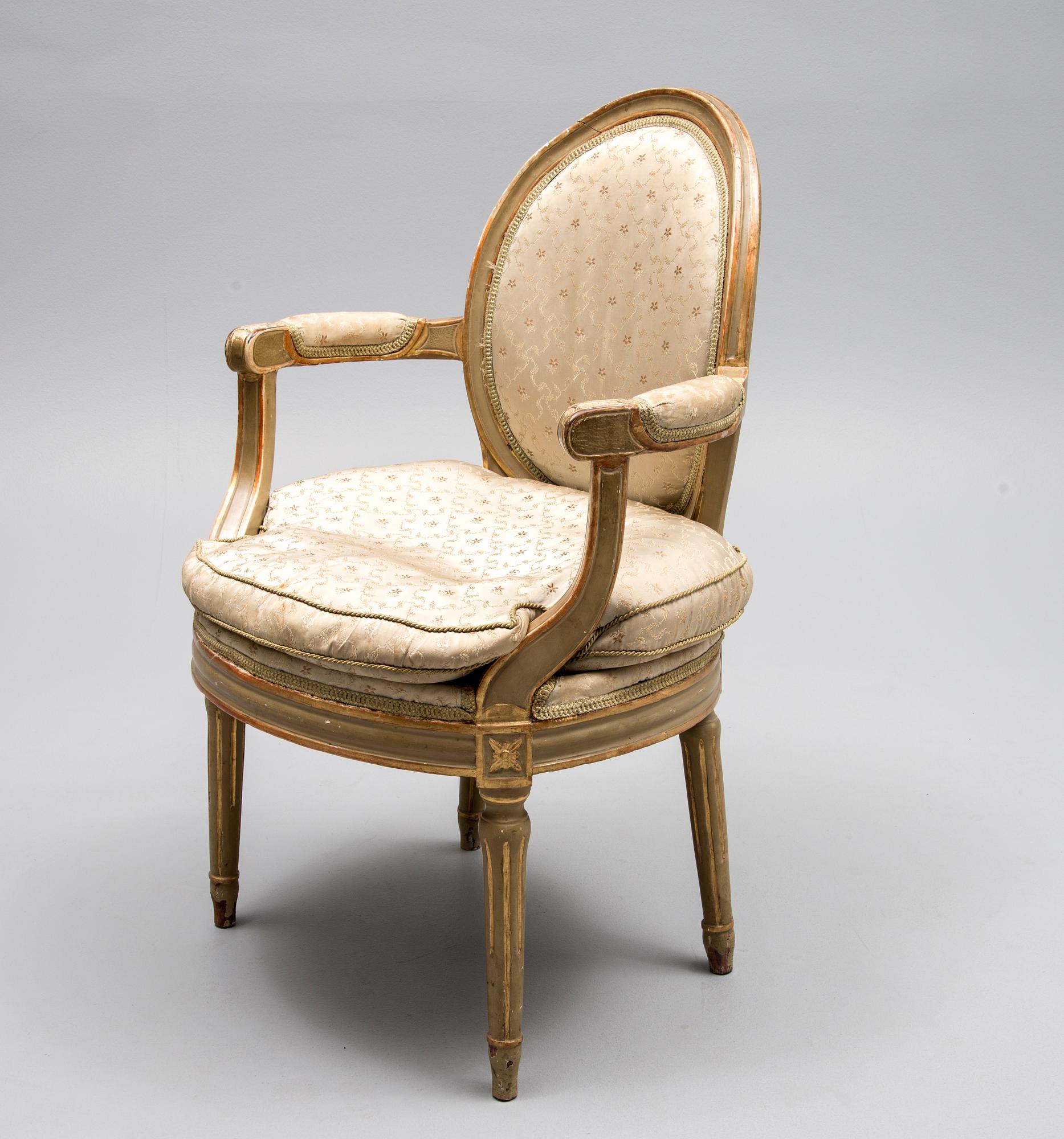 KARMSTOL, Louis XVI-stil, Frankrike 1800-tal.