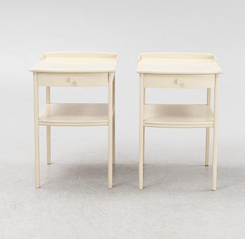 Carl Malmsten, sängbord, ett par, "birgitta", Åfors Möbelfabrik.