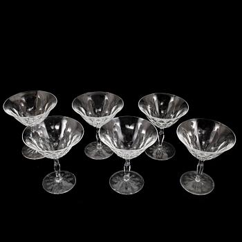 CHAMPAGNESKÅLAR, 6 st, "Gate" Simon Gate, Orrefors.