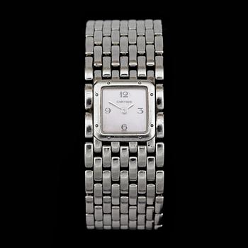 A Cartier ladie's steel watch.