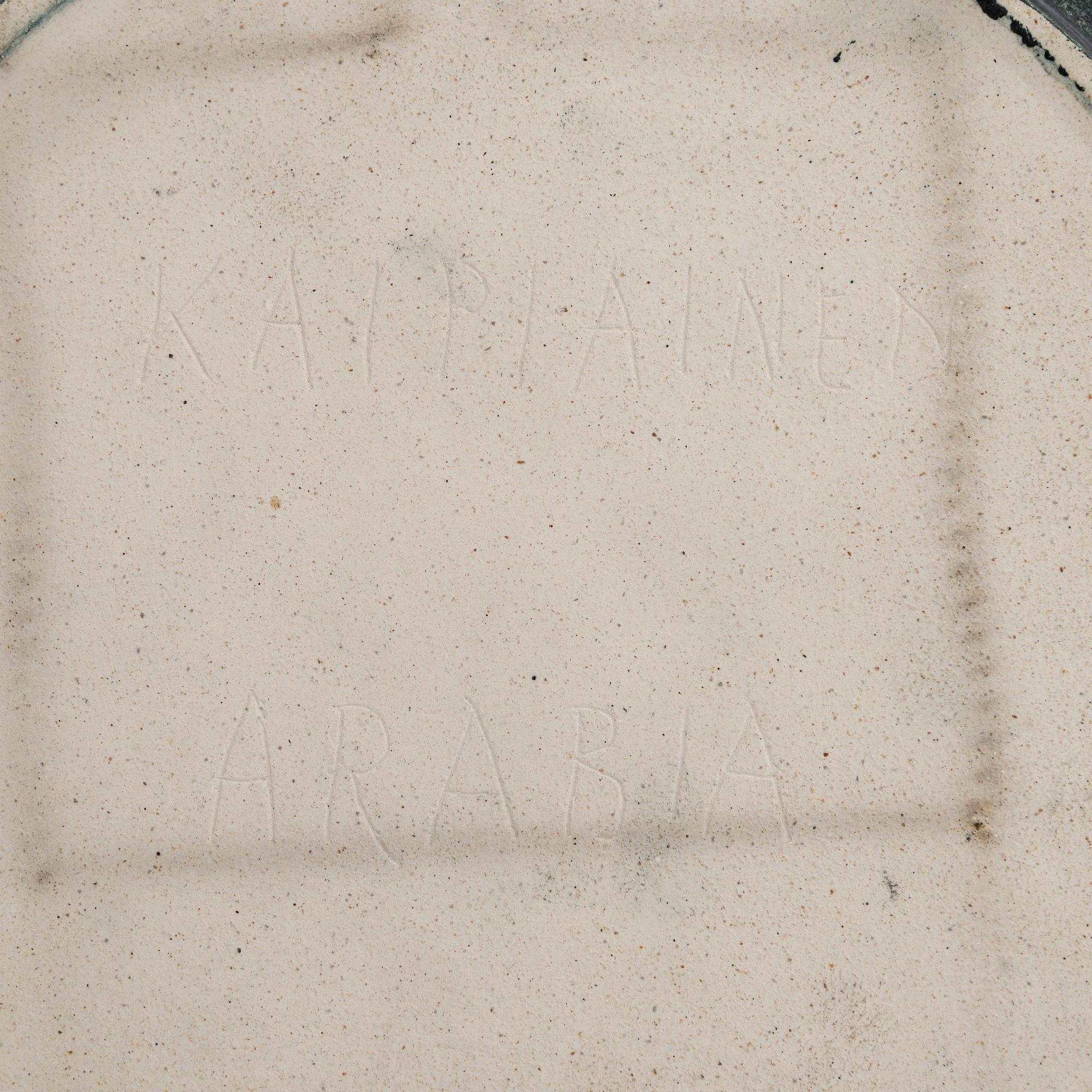 Birger Kaipiainen, a stoneware decorative dish signed Kaipiainen Arabia.