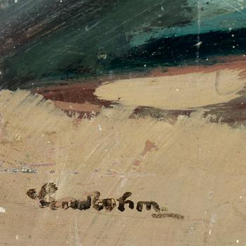 SIXTEN LUNDBOHM, oil on panel, stamp signed, signed and dated Ibiza 1967.